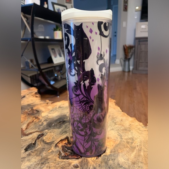NWOT Starbucks Purple & Black Swirl Tumbler - 2022 Halloween/Fall Collection - Picture 7 of 9